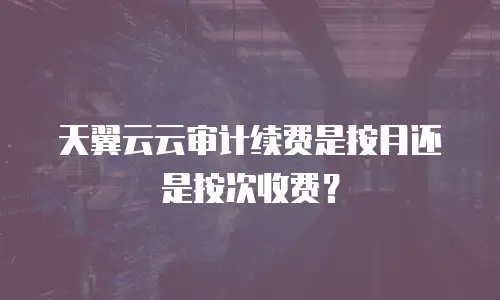 天翼云云审计续费是按月还是按次收费？