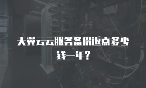 天翼云云服务备份返点多少钱一年？