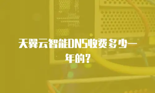 天翼云智能DNS收费多少一年的？