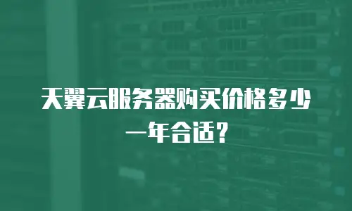天翼云服务器购买价格多少一年合适？