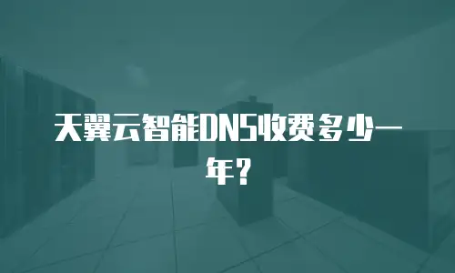 天翼云智能DNS收费多少一年？