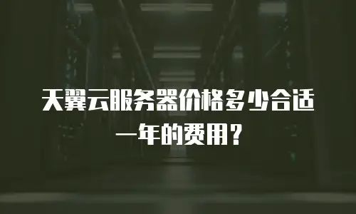 天翼云服务器价格多少合适一年的费用？