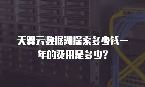 天翼云数据湖探索多少钱一年的费用是多少？