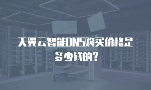 天翼云智能DNS购买价格是多少钱的？