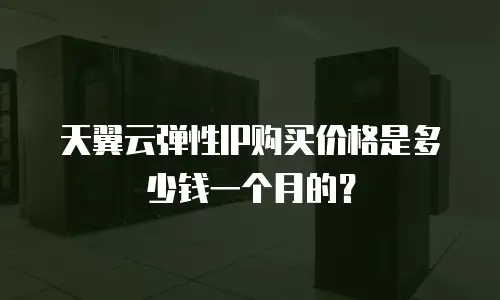 天翼云弹性IP购买价格是多少钱一个月的？