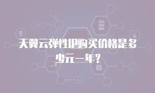 天翼云弹性IP购买价格是多少元一年？