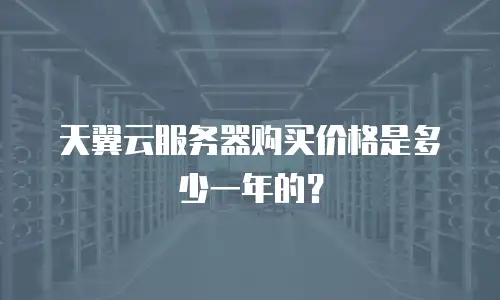 天翼云服务器购买价格是多少一年的？