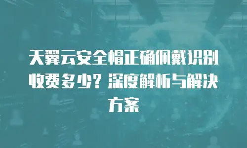 天翼云安全帽正确佩戴识别收费多少？深度解析与解决方案