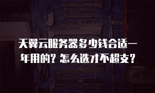 天翼云服务器多少钱合适一年用的？怎么选才不超支？