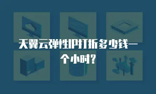 天翼云弹性IP打折多少钱一个小时？