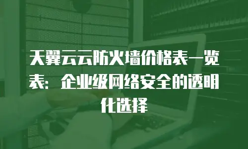 天翼云云防火墙价格表一览表：企业级网络安全的透明化选择