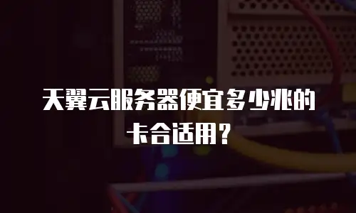 天翼云服务器便宜多少兆的卡合适用？