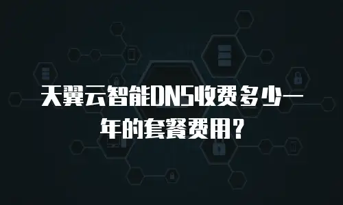 天翼云智能DNS收费多少一年的套餐费用？