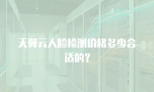 天翼云人脸检测价格多少合适的？