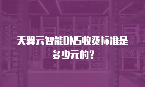 天翼云智能DNS收费标准是多少元的？