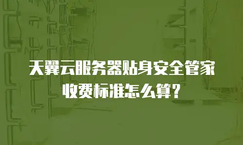天翼云服务器贴身安全管家收费标准怎么算？