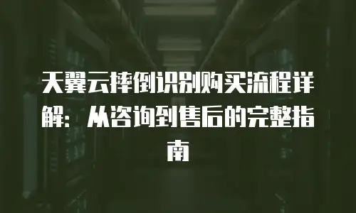 天翼云摔倒识别购买流程详解：从咨询到售后的完整指南
