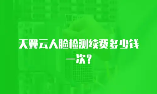 天翼云人脸检测续费多少钱一次？