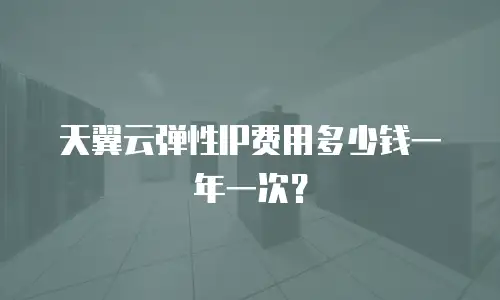 天翼云弹性IP费用多少钱一年一次？