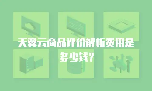 天翼云商品评价解析费用是多少钱？