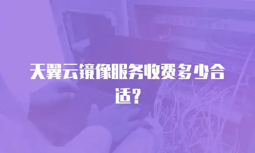 天翼云镜像服务收费多少合适？