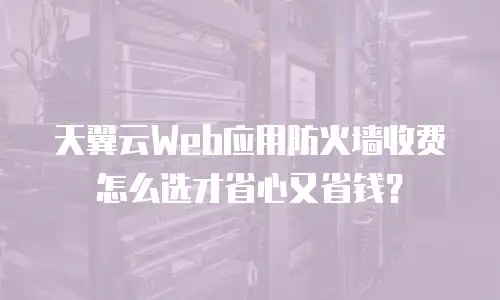 天翼云Web应用防火墙收费怎么选才省心又省钱？