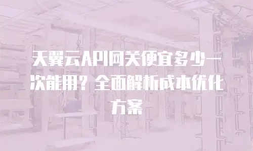 天翼云API网关便宜多少一次能用？全面解析成本优化方案