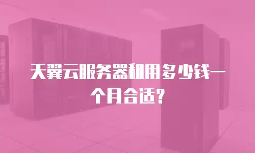 天翼云服务器租用多少钱一个月合适？