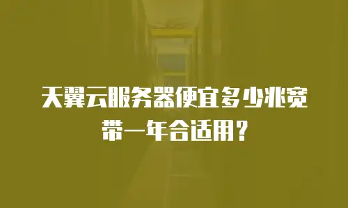 天翼云服务器便宜多少兆宽带一年合适用？