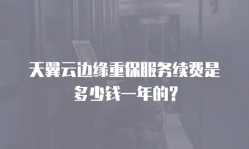 天翼云边缘重保服务续费是多少钱一年的？