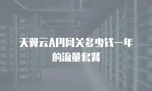 天翼云API网关多少钱一年的流量套餐