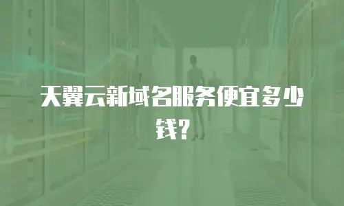 天翼云新域名服务便宜多少钱？