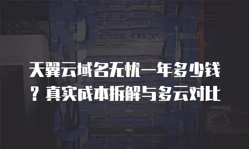 天翼云域名无忧一年多少钱？真实成本拆解与多云对比