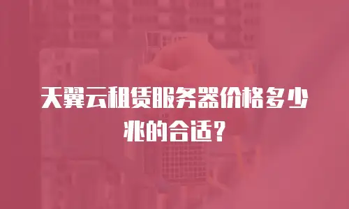 天翼云租赁服务器价格多少兆的合适？