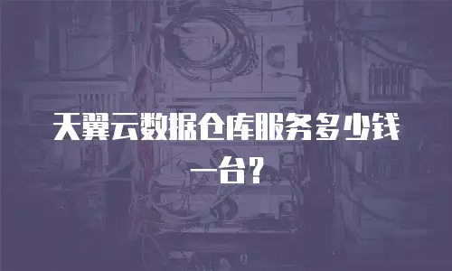 天翼云数据仓库服务多少钱一台？