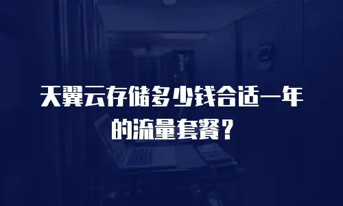 天翼云存储多少钱合适一年的流量套餐？