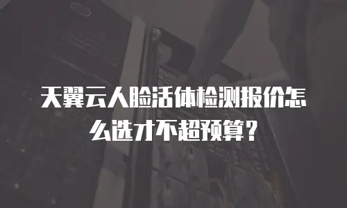 天翼云人脸活体检测报价怎么选才不超预算？