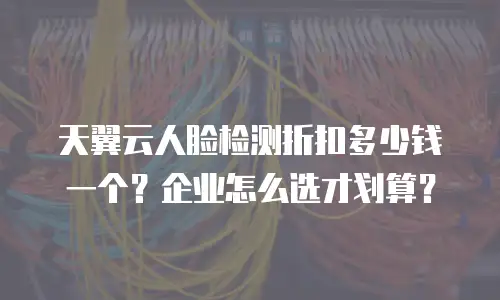 天翼云人脸检测折扣多少钱一个？企业怎么选才划算？