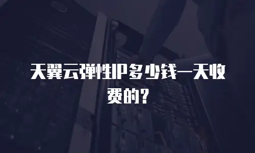 天翼云弹性IP多少钱一天收费的？