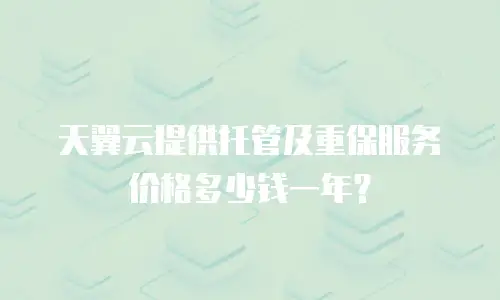 天翼云提供托管及重保服务价格多少钱一年？