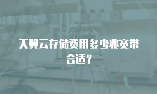 天翼云存储费用多少兆宽带合适？