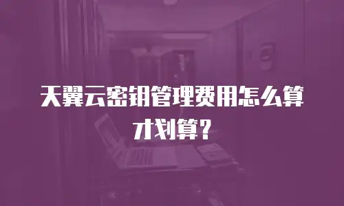 天翼云密钥管理费用怎么算才划算？