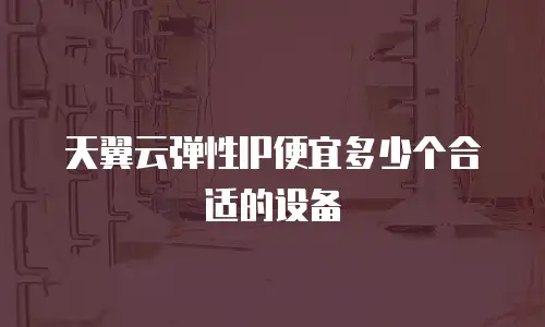 天翼云弹性IP便宜多少个合适的设备