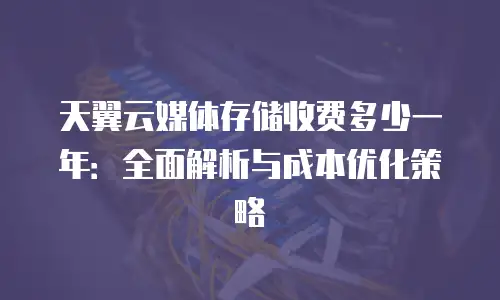 天翼云媒体存储收费多少一年：全面解析与成本优化策略