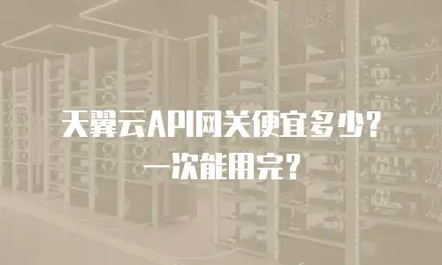 天翼云API网关便宜多少？一次能用完？