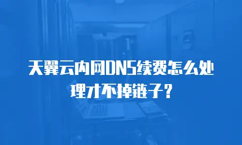 天翼云内网DNS续费怎么处理才不掉链子？