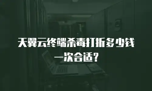 天翼云终端杀毒打折多少钱一次合适？