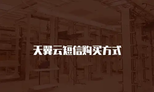 天翼云短信购买方式