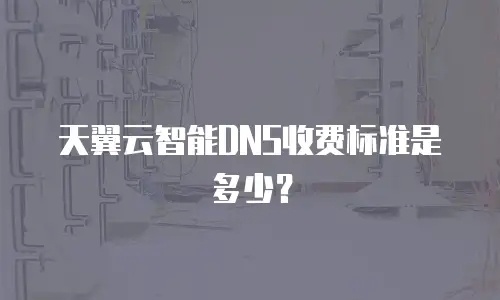 天翼云智能DNS收费标准是多少？