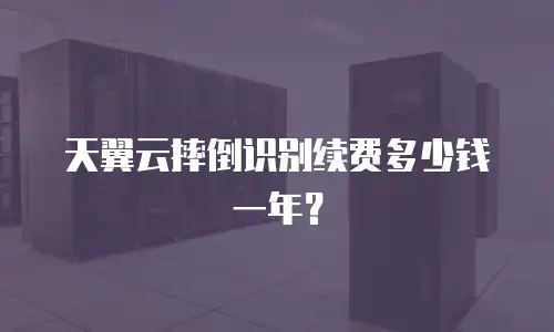 天翼云摔倒识别续费多少钱一年？